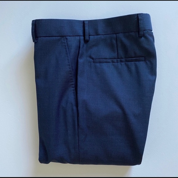 Topman Skinny Fit Navy Wool Blend Pants - Picture 4 of 8